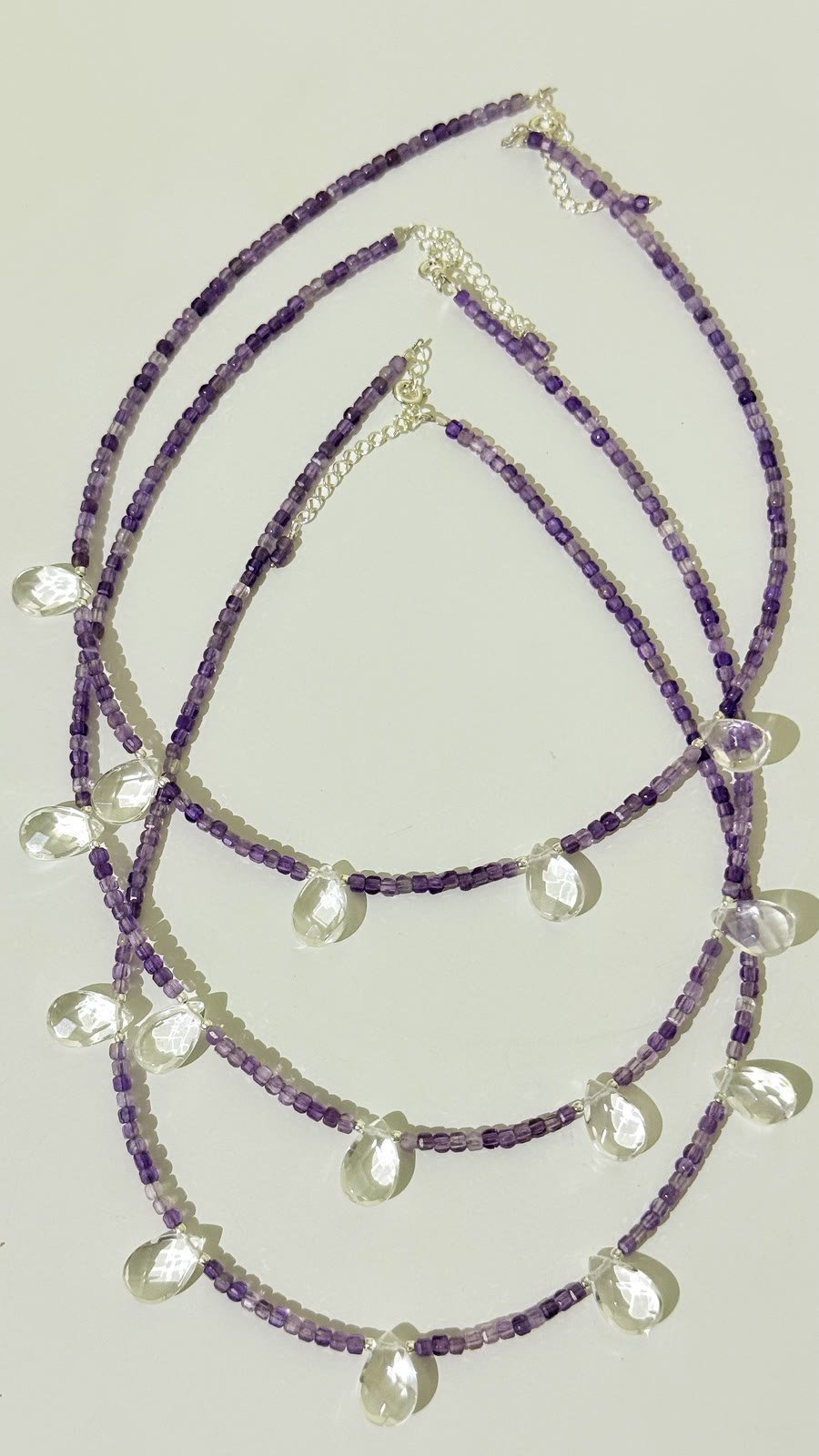 Amethyst Clear Quartz Necklace