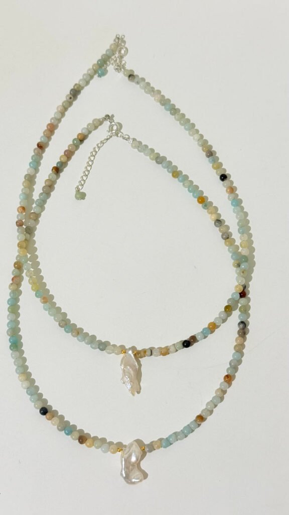 Amazonite Biwa Necklace