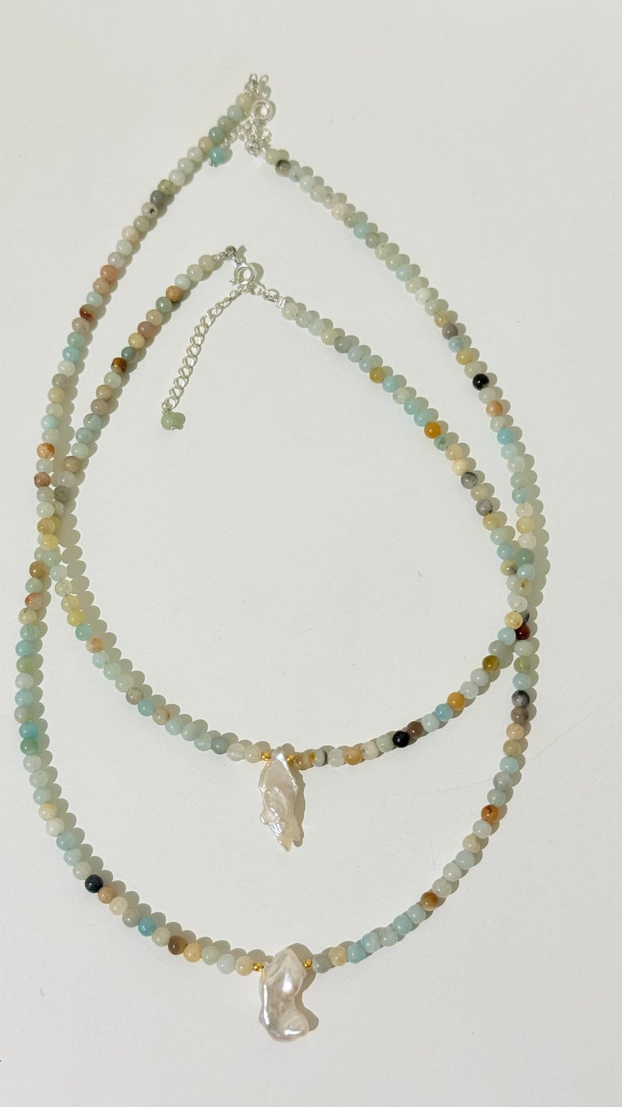 Amazonite Biwa Necklace