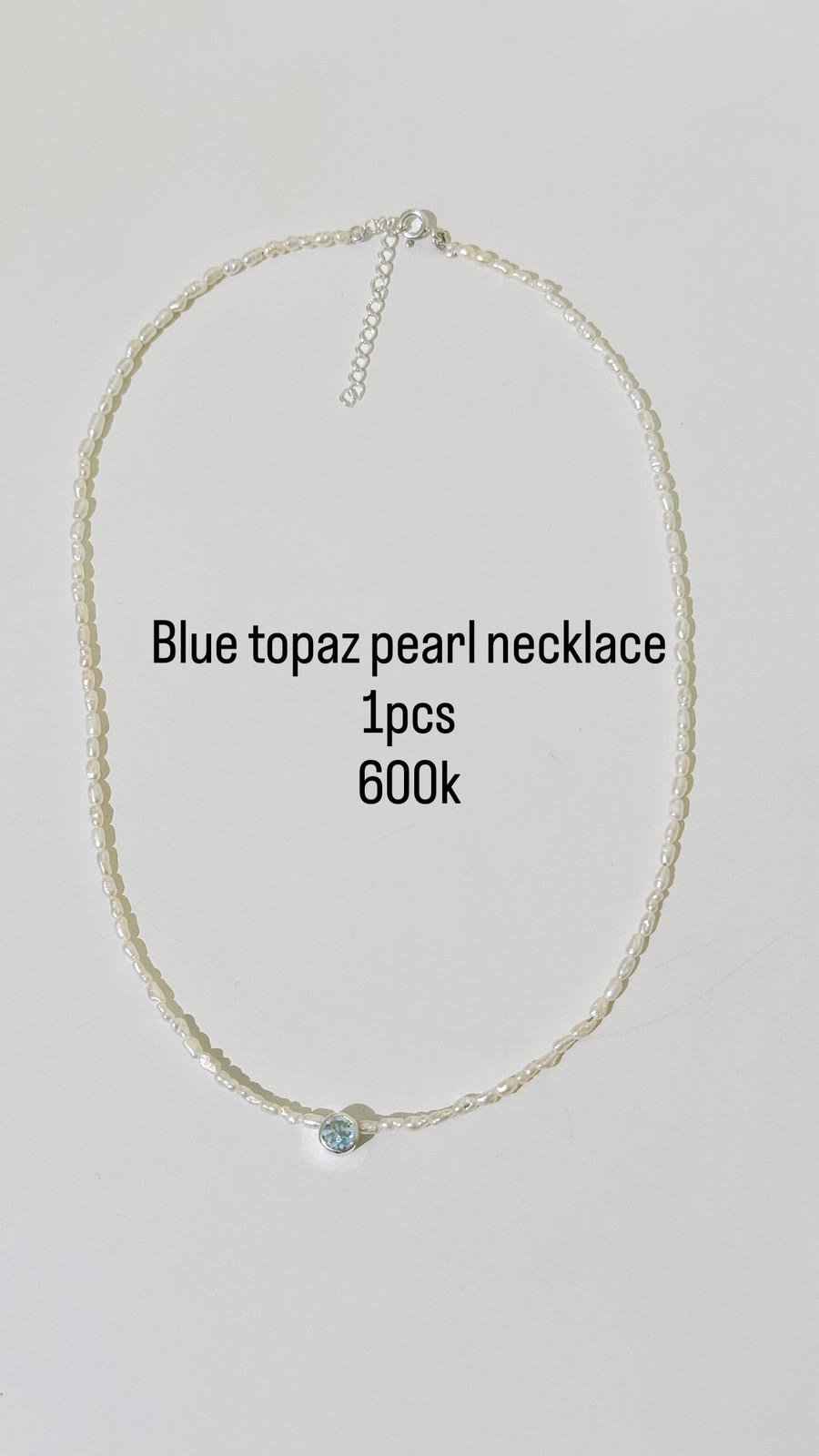 Blue Topaz Pearl Necklace