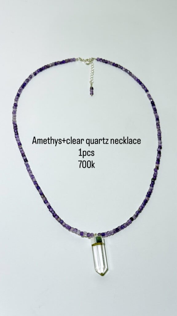 Amethyst and Clear Quartz Necklace