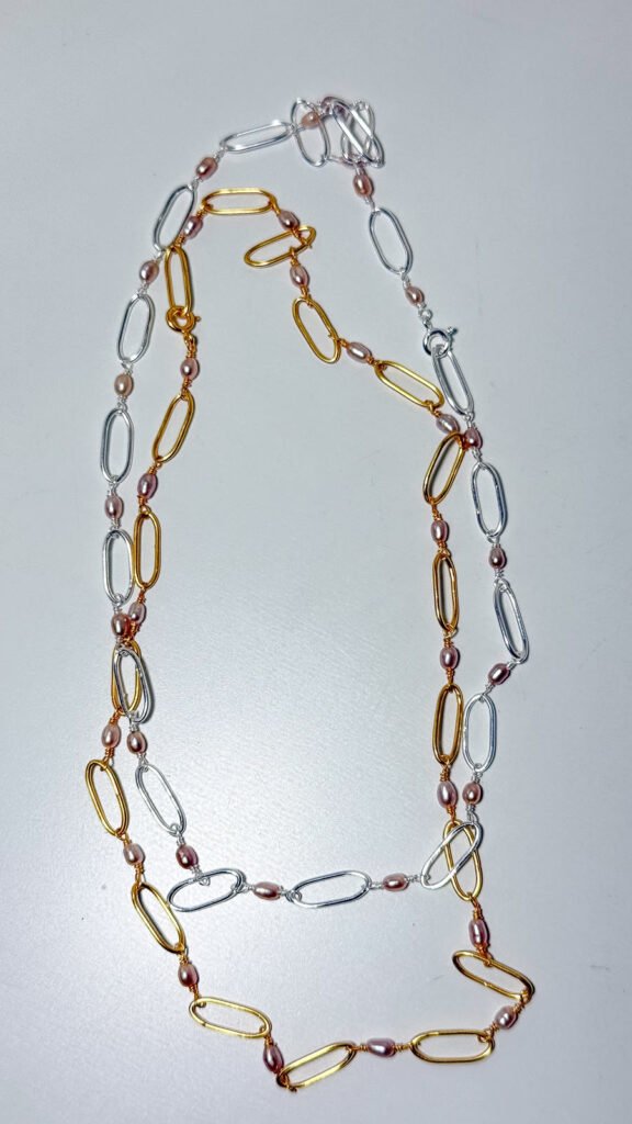 Oriana Pink Pearl Necklace