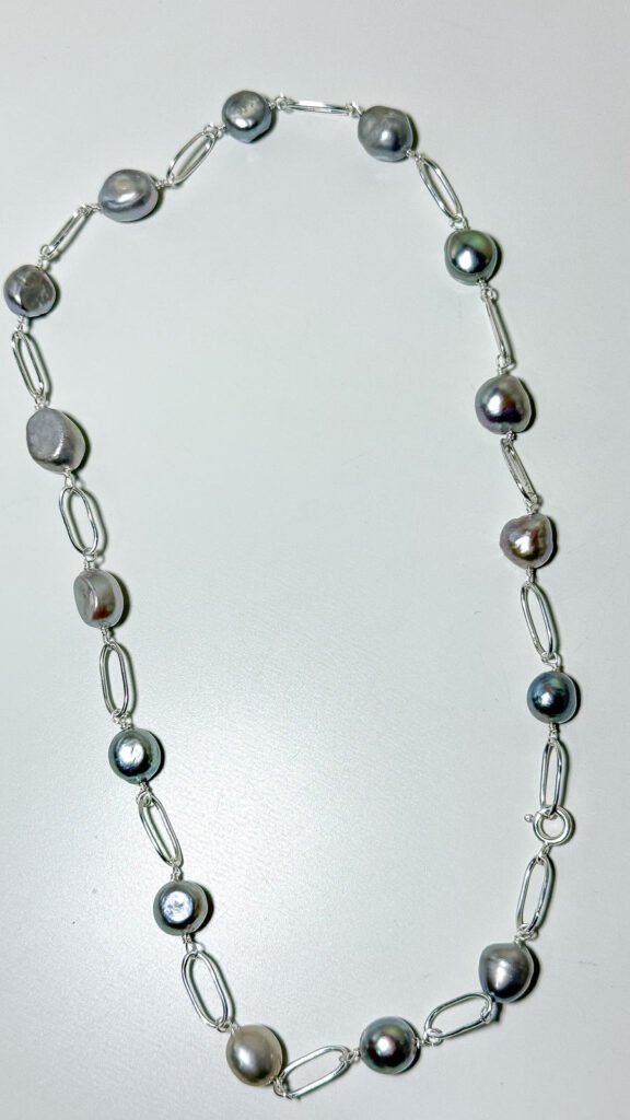 Oriana Grey Pearls Necklace
