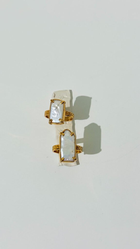 Long Pearl Hammer Ring