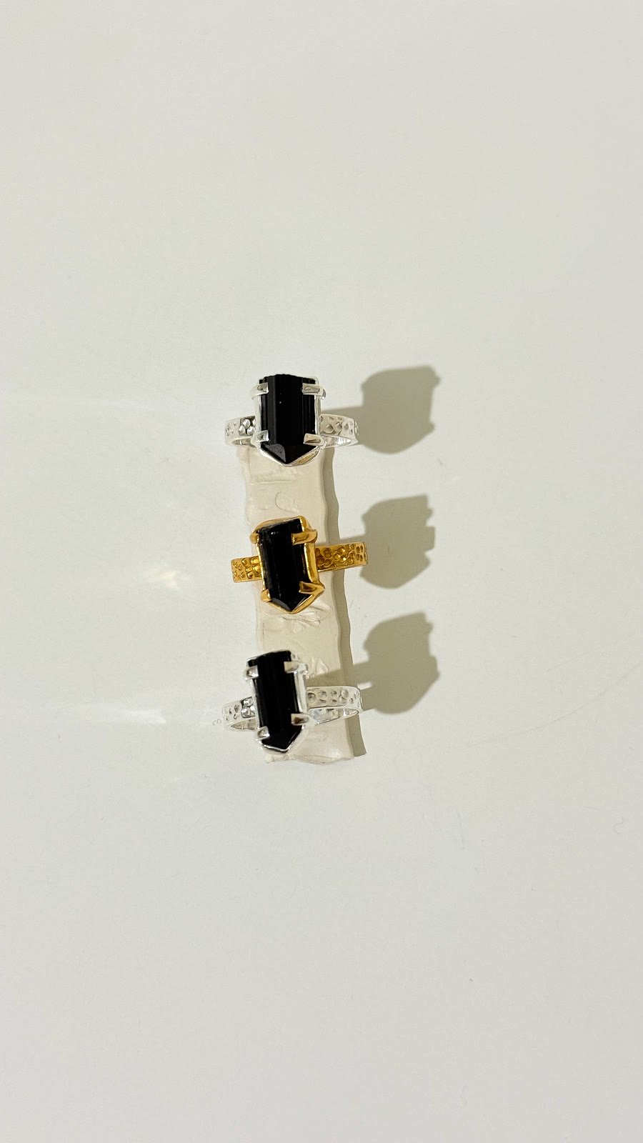 Black Tourmaline Hammer Ring