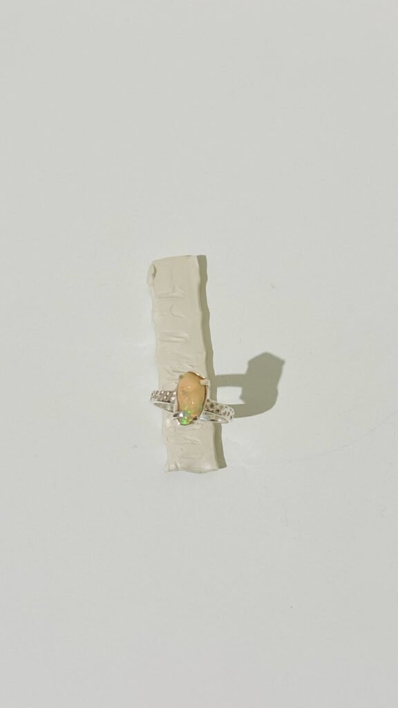 Raw Opal Hammer Ring