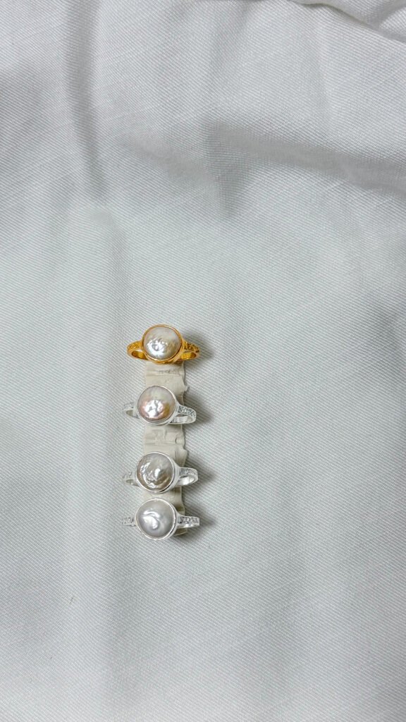 Koin Pearl Hammer Ring, Silver
