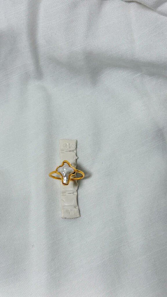 Cross Pearl Hammer Ring
