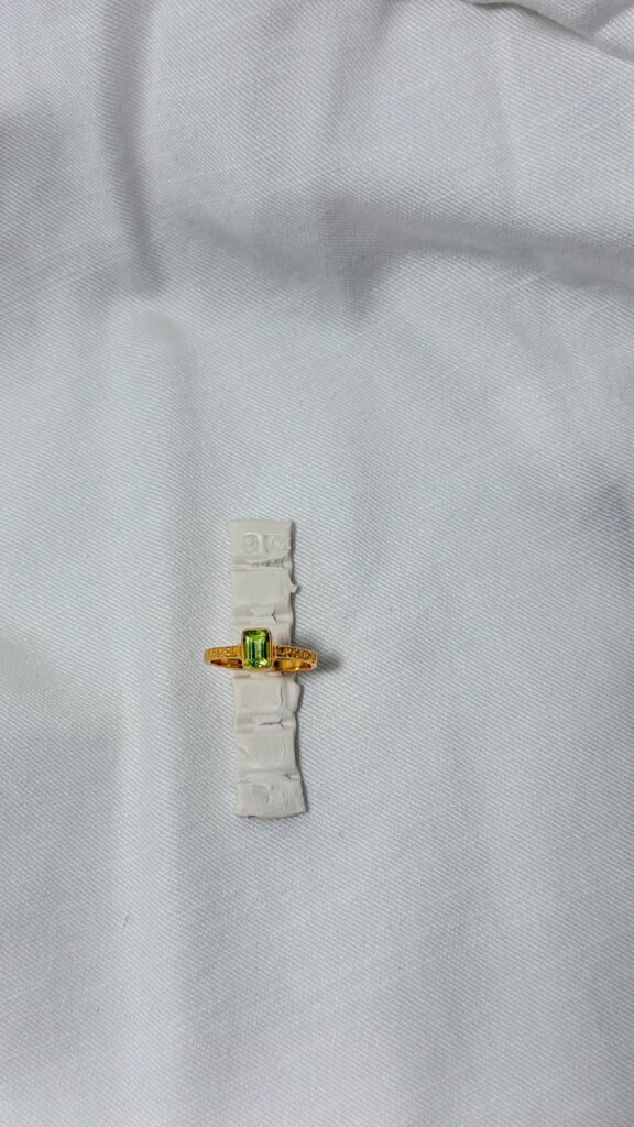 Peridot Hammer Ring