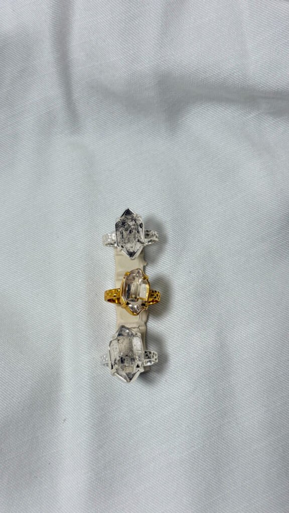 Herkimer Hammer Ring, Silver